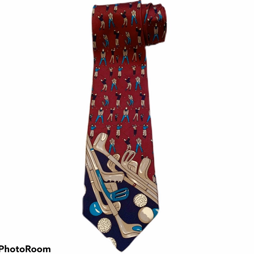 Vintage Windsor 100% Silk Golfer’s Delight Necktie